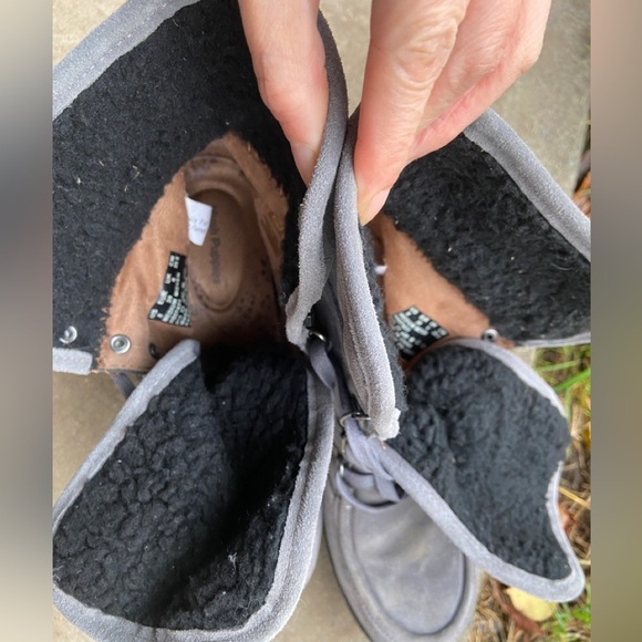 Hush Puppies Brown Suede Lace Up Wedge Boots Wave Reflex Sole Women's US Size 8 - Picture 12 of 12